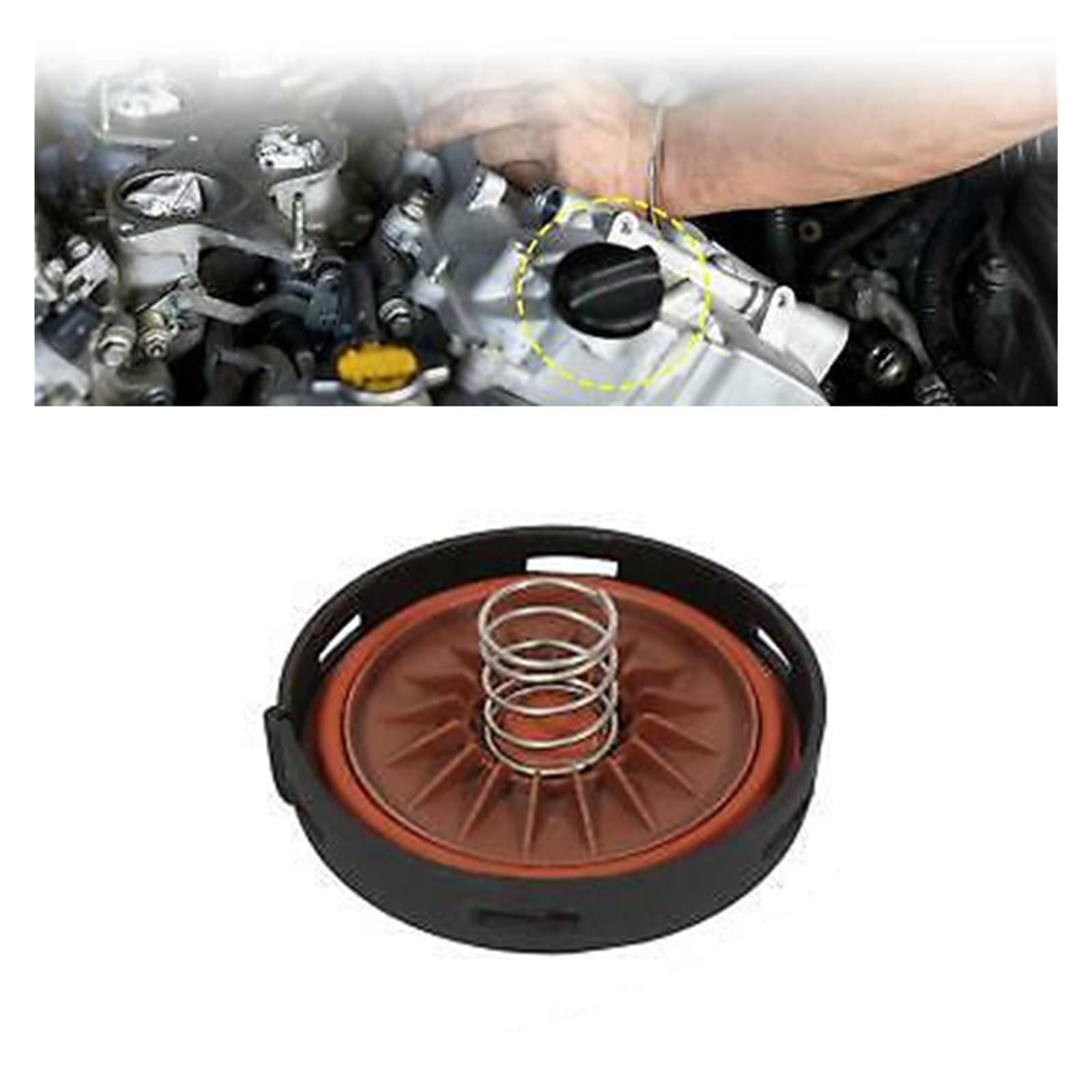 THua store Pokrywa Zaworu Silnika Samochodu Cap 94810513207 Czarny Kompatybilny Z Porsche Cayenne 2003-2006 94810513207 Auto Części Zamienne