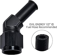 Vista 4 de EVIL ENERGY 8AN Hembra a 1/2" Púa Accesorio de Manguera Giratoria de 45 Grados