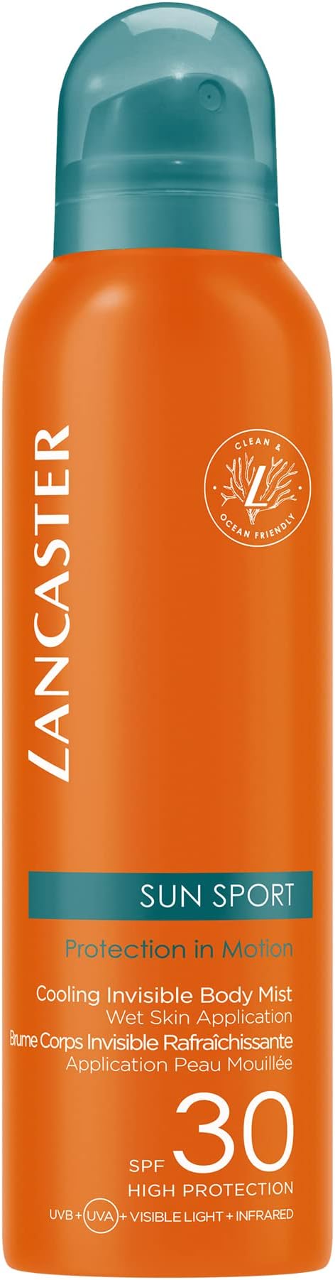 Lancaster Sun Beauty Body Mist 200ml | Photoaging Control | Broad Spectrum Sun Protection | Dries Invisible & Non-Sticky Finish | Wet Skin Application | Suitable for All Skin Types