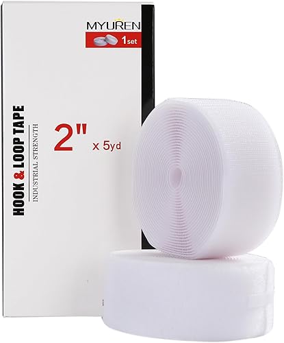 Coser en gancho y bucle estilo 2 pulgadas tiras de nailon no adhesivas tiras de nailon cinta de enclavamiento no adhesiva blanca, 5 yardas disponible en Yaxa Mexico