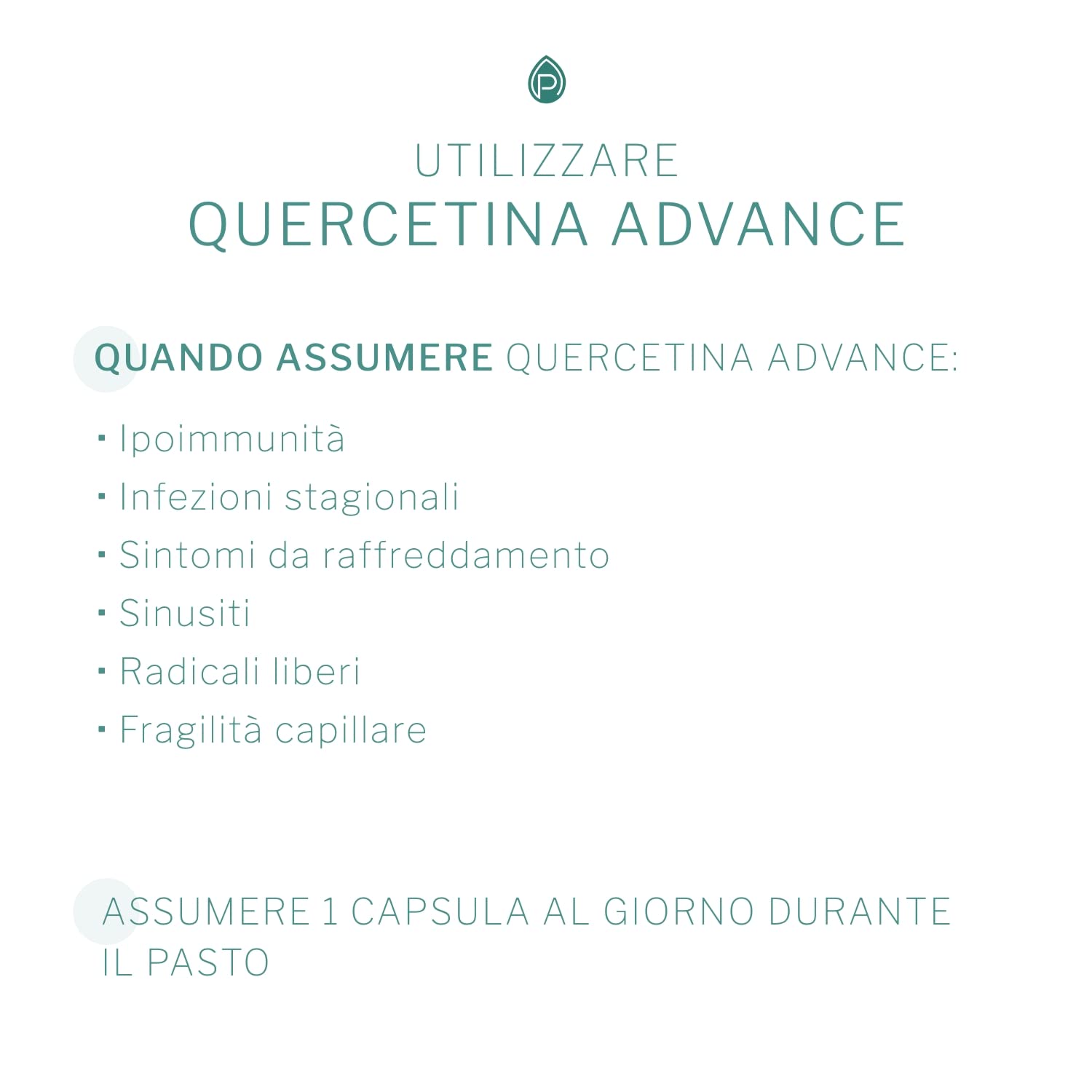 Quercetina Advance - Integratore Alimentare - Con quercetina, Vitamina C, Bromelina, Zinco e Vitamina D - Per le difese immunitarie - 30 cps