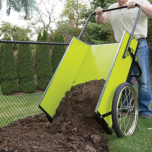 Sun Joe SJGC7 7 Cubic Foot Heavy Duty Garden + Utility Cart, Green