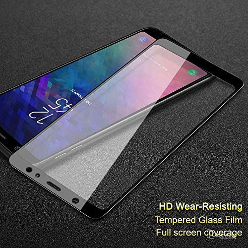 Image of Screen Protector for Samsung Galaxy A6 Plus (2018) (Black) Tempered Glass Edge-to-Edge 6D Screen Guard With Installation Kit