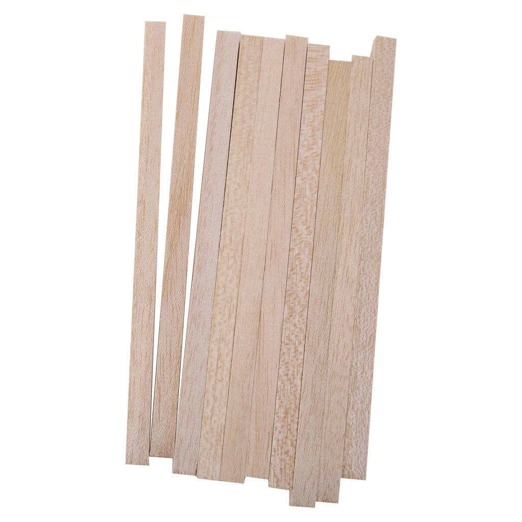 Sm Sunnimix Natural 10Pcs Unfinished Hardwood Sticks, Square Dowel Rods For Crafts And Diy Projects 10Mm Thickness,20Cm Length