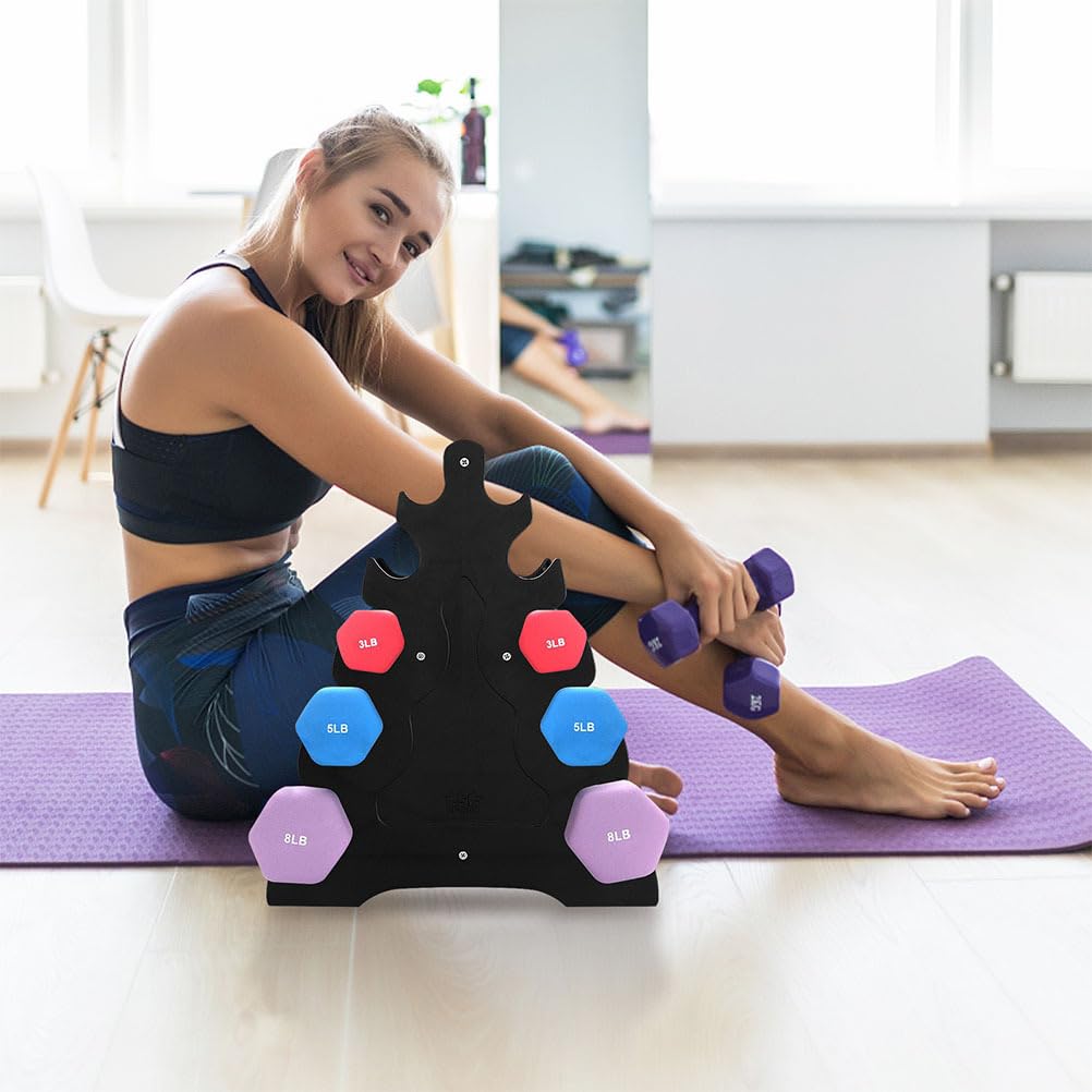 Zerodeko 2 Pezzi Supporto Per Rack Per Manubri Supporto Per Supporto Per Stoccaggio Pesi Supporto Per Pesi A Mano A Più Livelli Staffa Da Pavimento Per Pesi Fitness Per Organizzazione Di