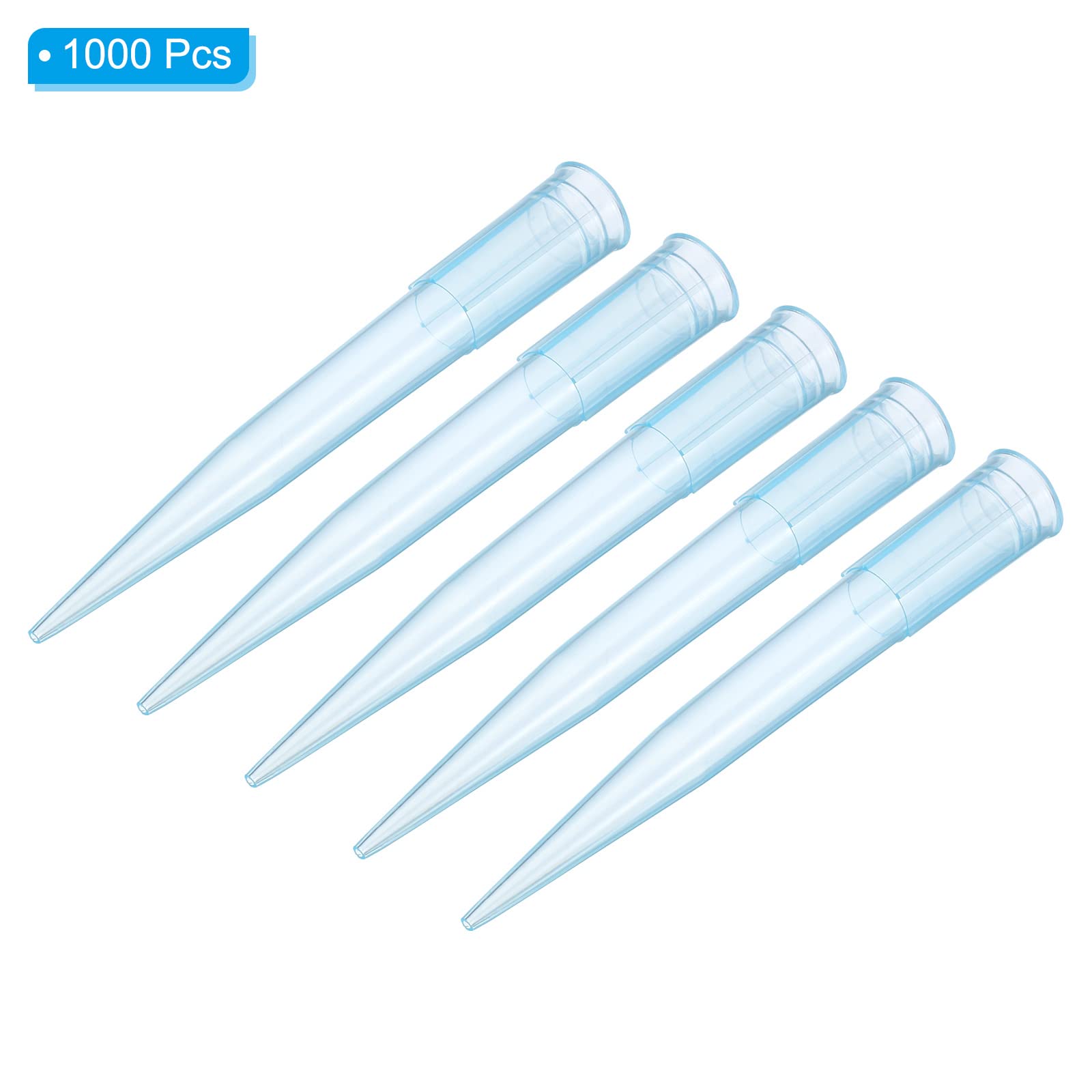 PATIKIL 1000ul Pipeta Puntas, 1000uds Plástico Autoclavable Universal Líquido Transferencia Pipeta Puntas para Laboratorio, Azul
