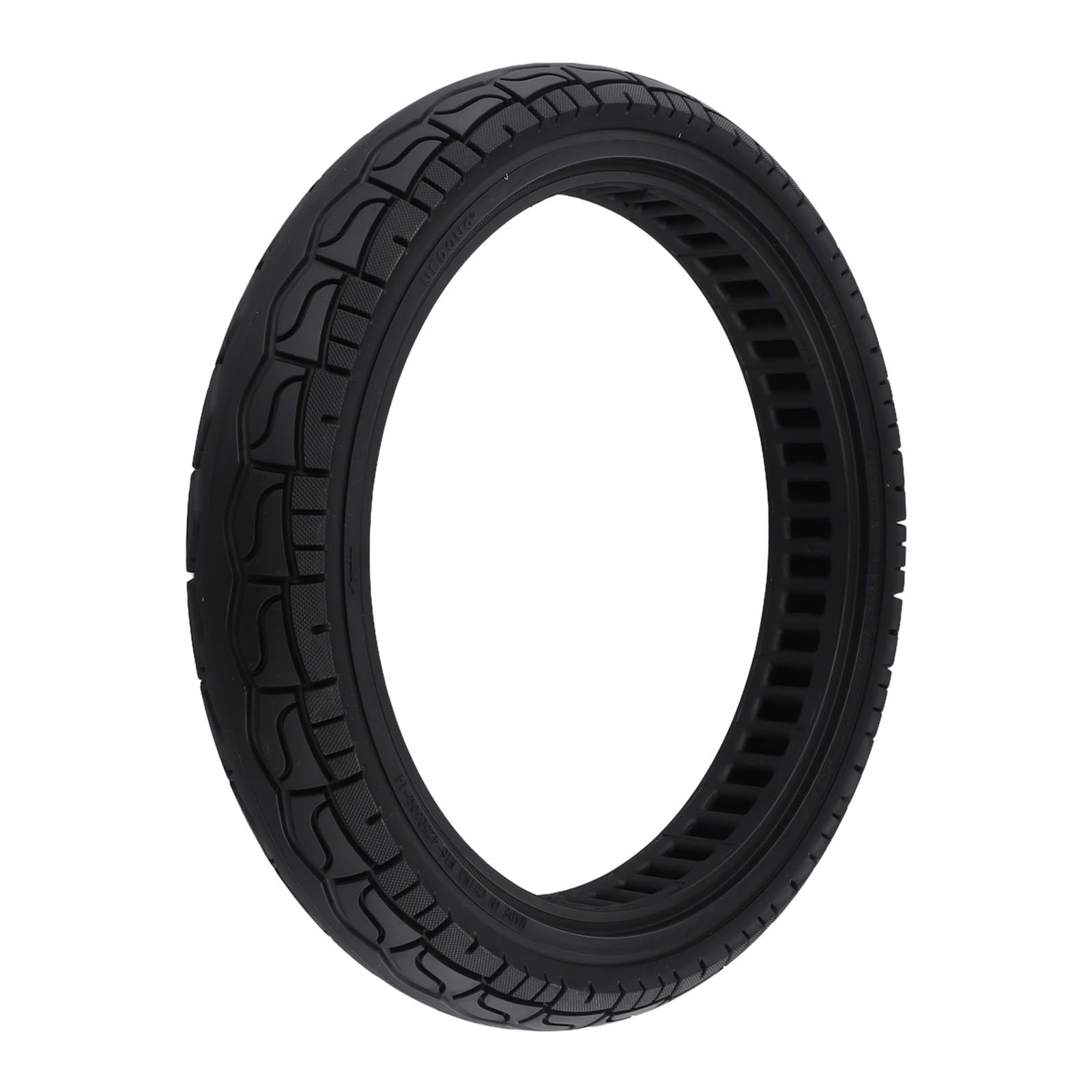 Neumáticos macizos de 16 x 2,50 pulgadas para coche eléctrico, neumáticos de goma maciza a prueba de pinchazos con perfil fuerte, resistente al desgaste y duradero, color negro