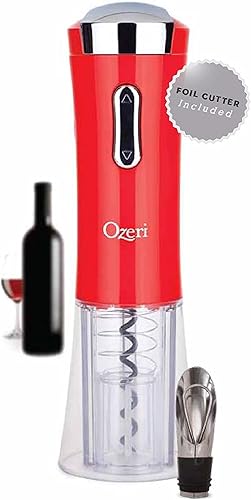 Miniatura 2 de Ozeri Abrevino eléctrico Nouveaux II con cortador de aluminio, vertedor de vino y tapón
