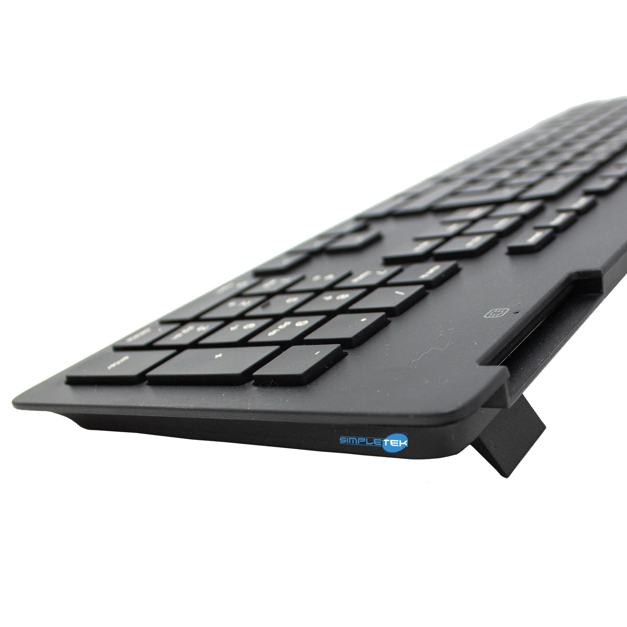 SIMPLETEK - Teclado con cable USB Business Slim - Con lector de tarjetas inteligentes integrado - Diseño Nórdico (NO/SE/DK/FI) - Perfil delgado