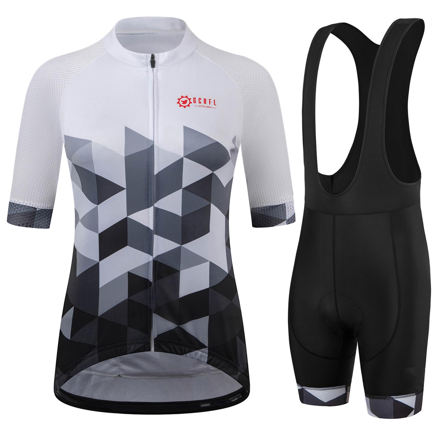 GCRFL women's cycling jersey and bib set with 4D padding