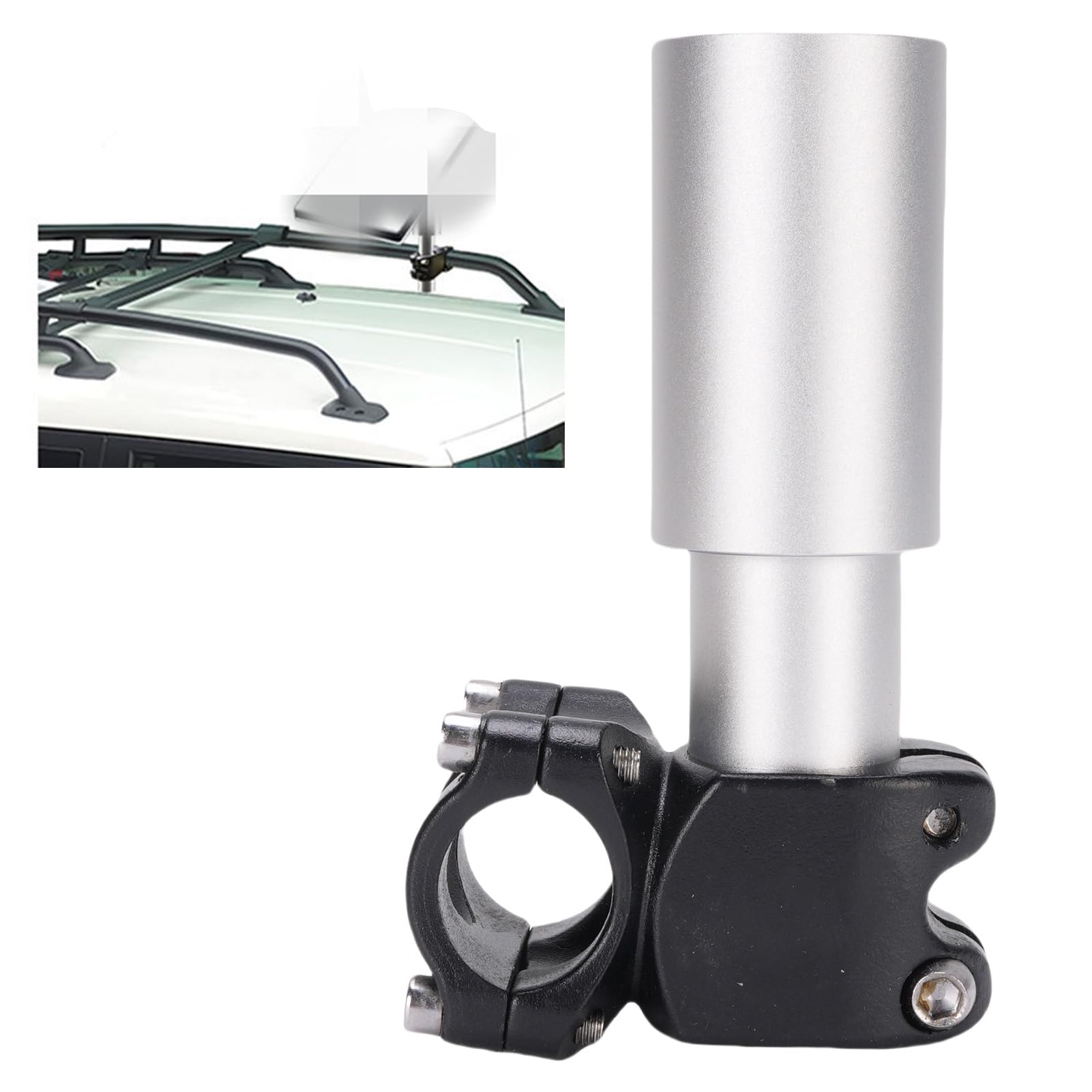 Supporto per scala per per mini antenna parabolica in lega di alluminio Internet satellitare Supporto per palo per Portapacchi per SUV Uso esterno