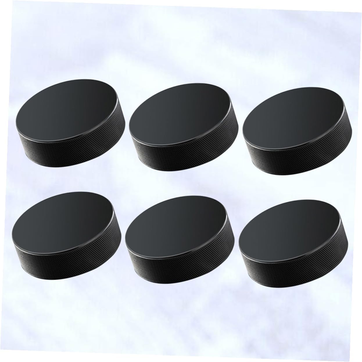 8 Pcs Professional Standard Ice Hockey Pucks Black Rubber Training Game Supplies for Rink Practice with High Hardness and Consistent Resilience