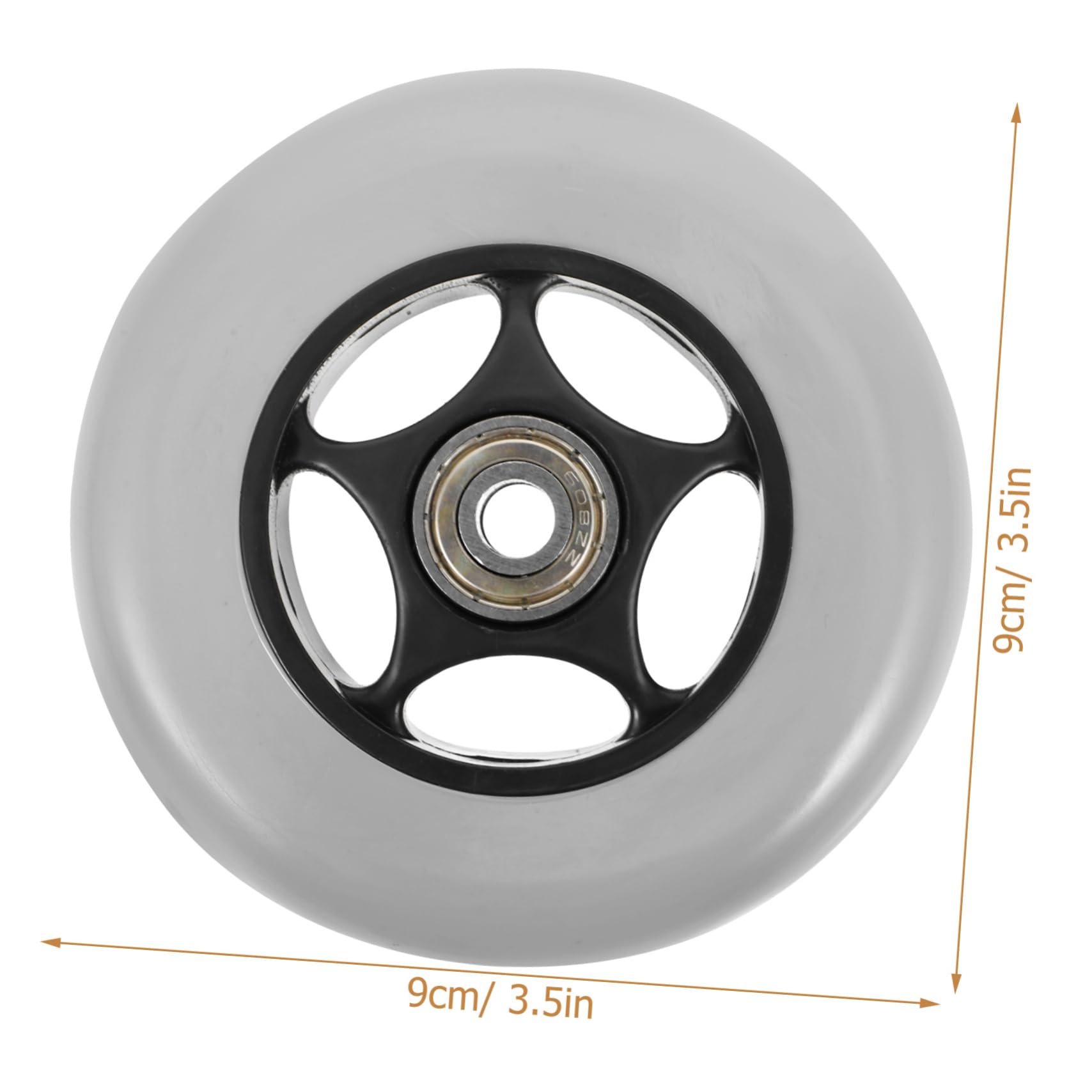FOMIYES Wheelchair Tire Replacement Universal Wheel for Wheelchair (100mm Diameter 8 Holes) Sturdy Pvc Quiet Ride Simple Installati