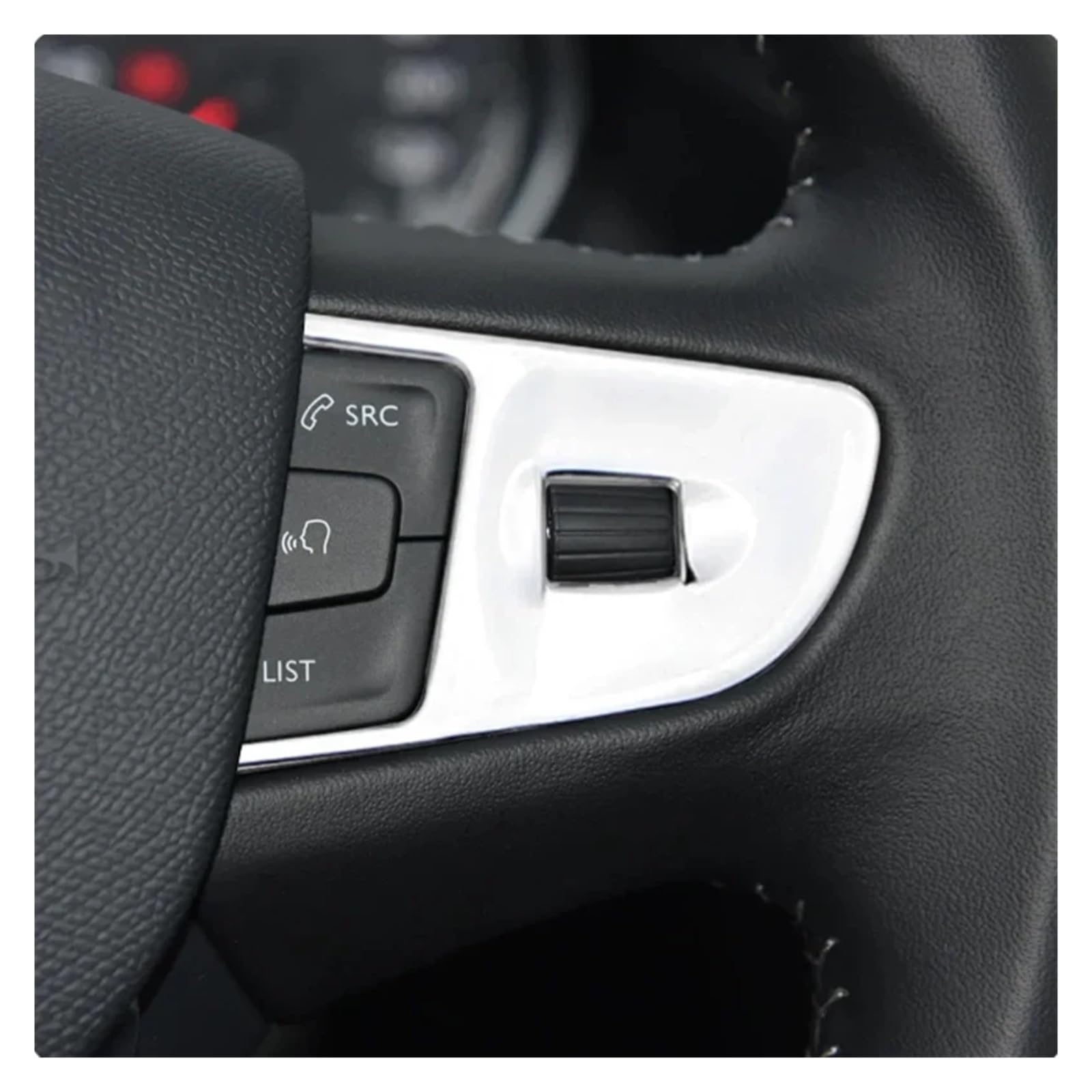 3 sztuki/zestaw nakładek na kierownicę samochodową | Compatible With Peugeota,408 2014-2019,akcesoria stylizacji konsoli środkowej samochodu(ABS silver)