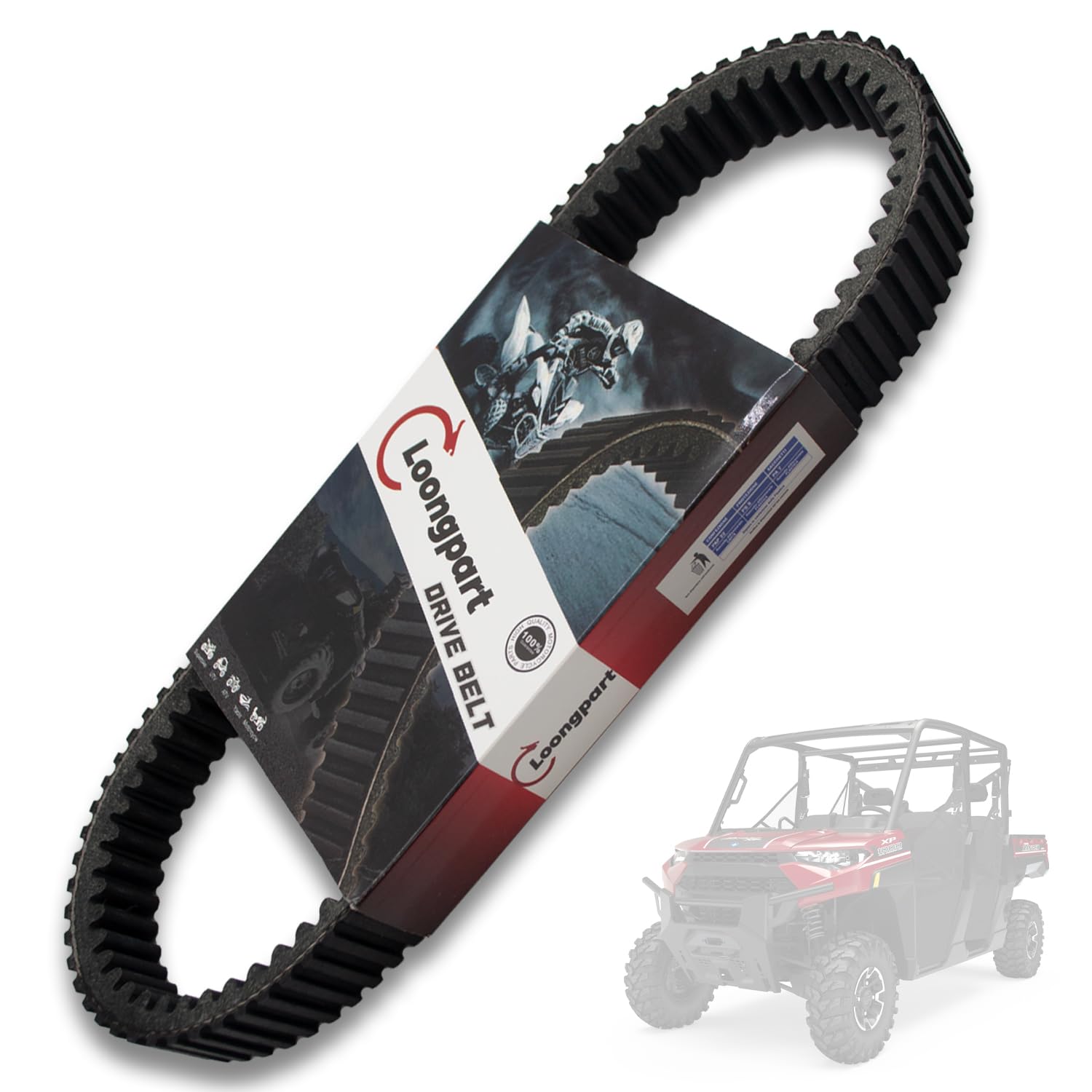 LOONGPART 3211186 Heat-Resistant Drive Belt Compatible with Polaris Ranger XP 1000 /Crew XP 1000 2018-2024 Polaris RZR XP4 1000/XP TURBO 2015-2025 RS1 PRO XD - Replaces OEM 3211202 3211218