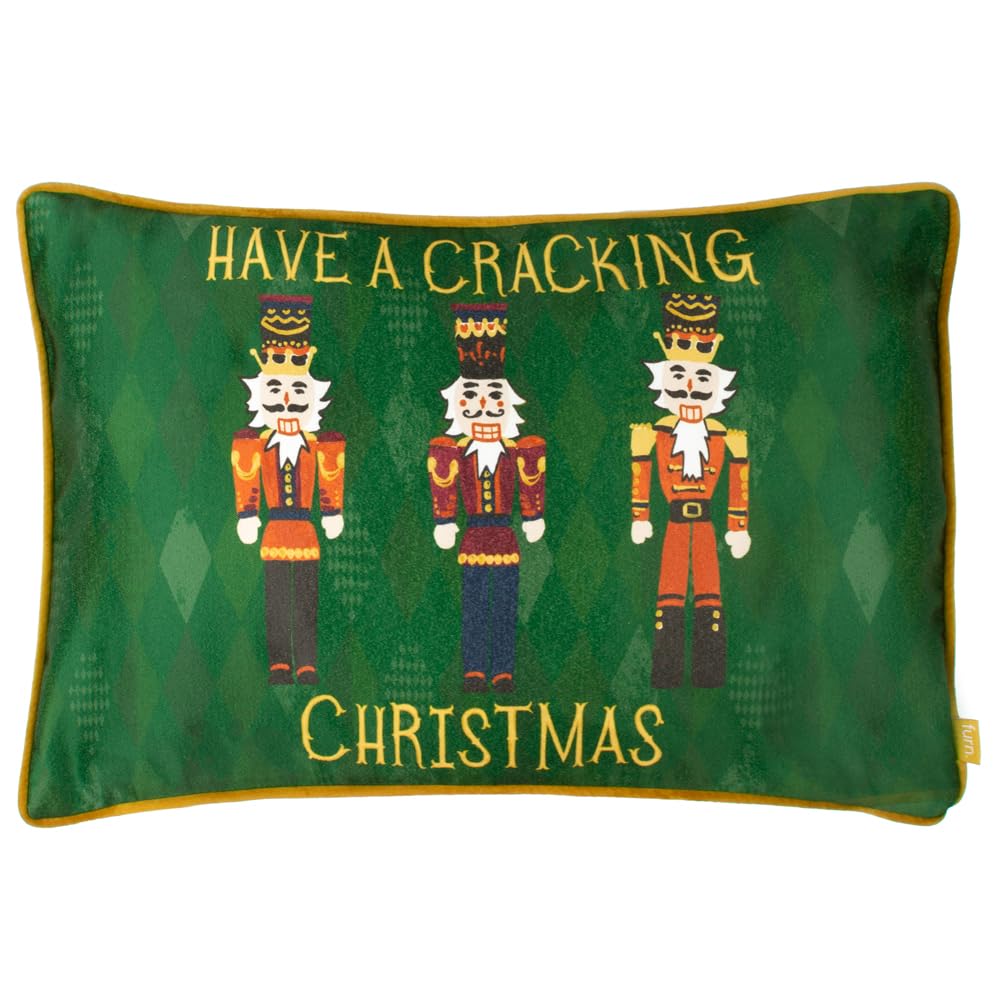 furn. Nutcracker Feather Filled Cushion (Green - 30x50cm)