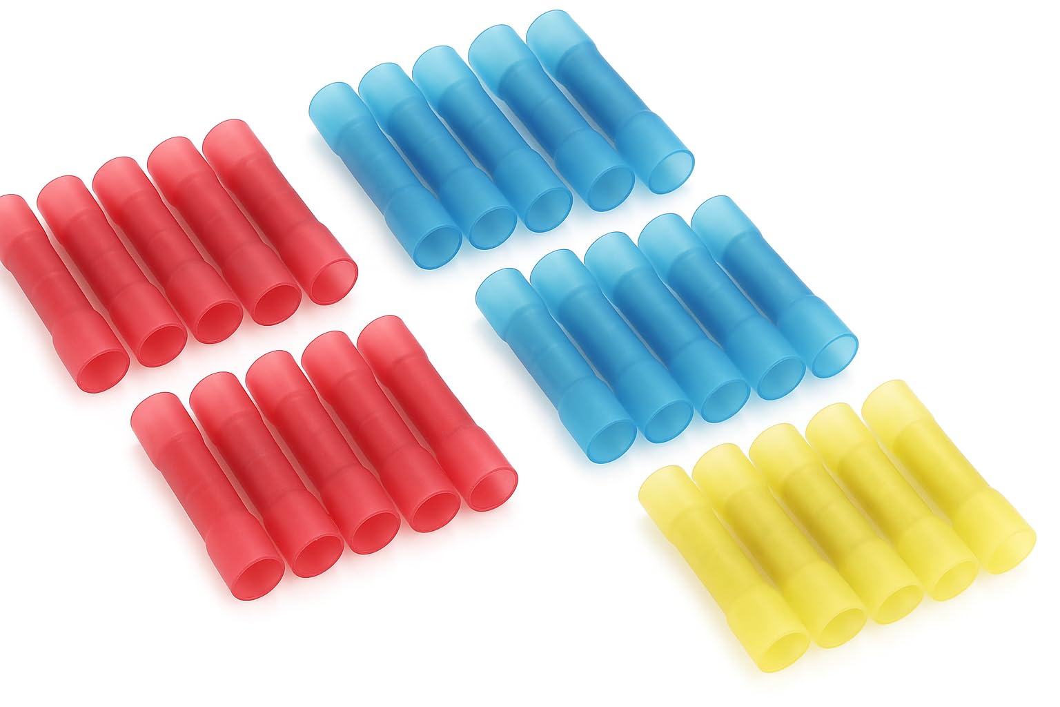 SWG Wasserdichte Stoßverbinder Set, 125 Stück, Rot/Blau/Gelb, 0,5-6mm², -55°C bis +125°C