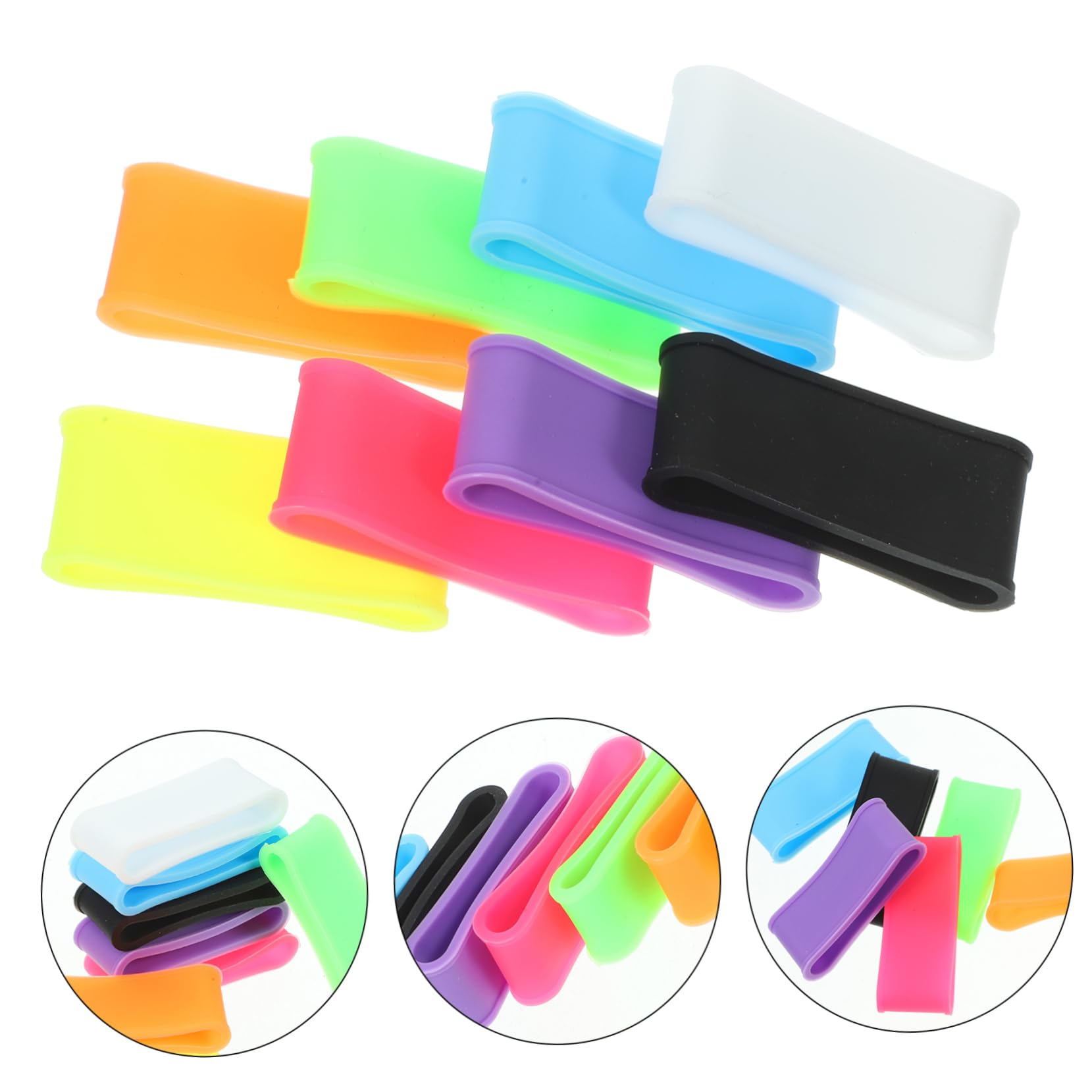 Mikikit 16pcs Badminton Racket Grip Replacement Thick Non-Skid Overgrip Rings Tennis Racket Grip Protector for Sports Equipment