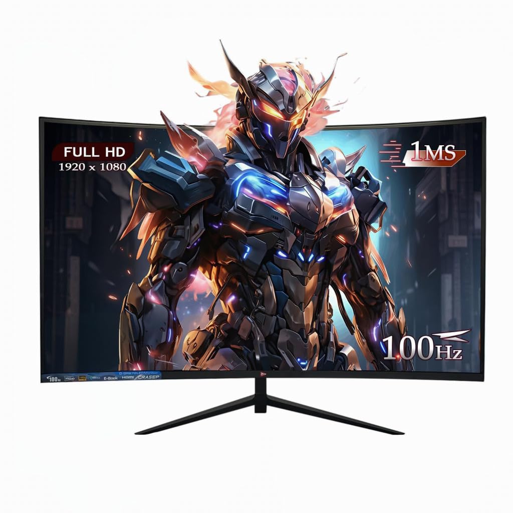Monitor Curvo 27 Polegadas100Hz Full HD LED – Tela 1500R, 1MS, 98% sRGB, HDMI/VGA,
