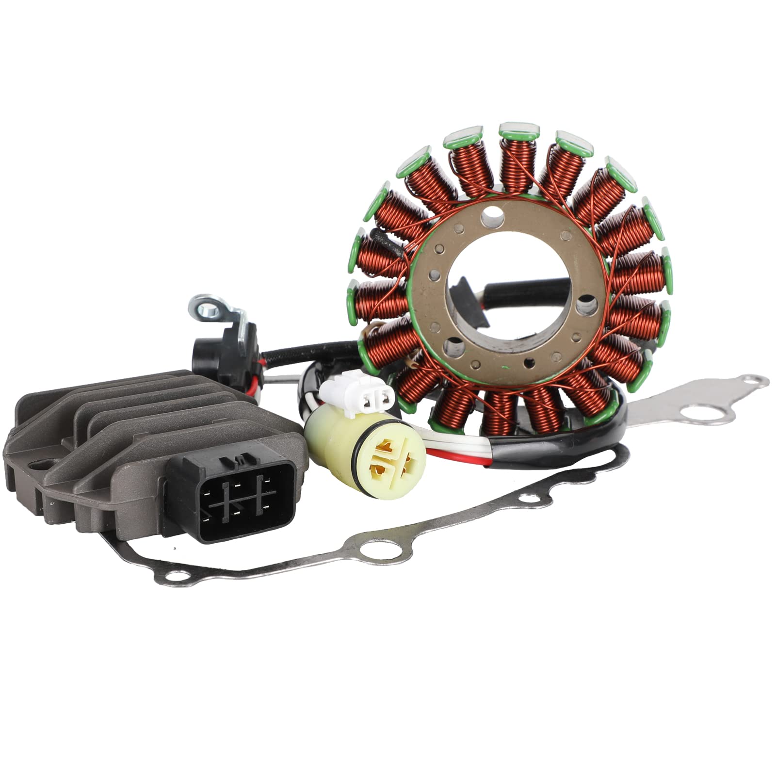 Ensemble pour Bobine Stator + Régulateur de Tension + Joint d'Étanchéité pour Yamaha YFM 250 Raptor 250, SE, SE2 2008-2013, Remplacement 4D3-81410-00 5GT-81960-00 4D3-15451-00