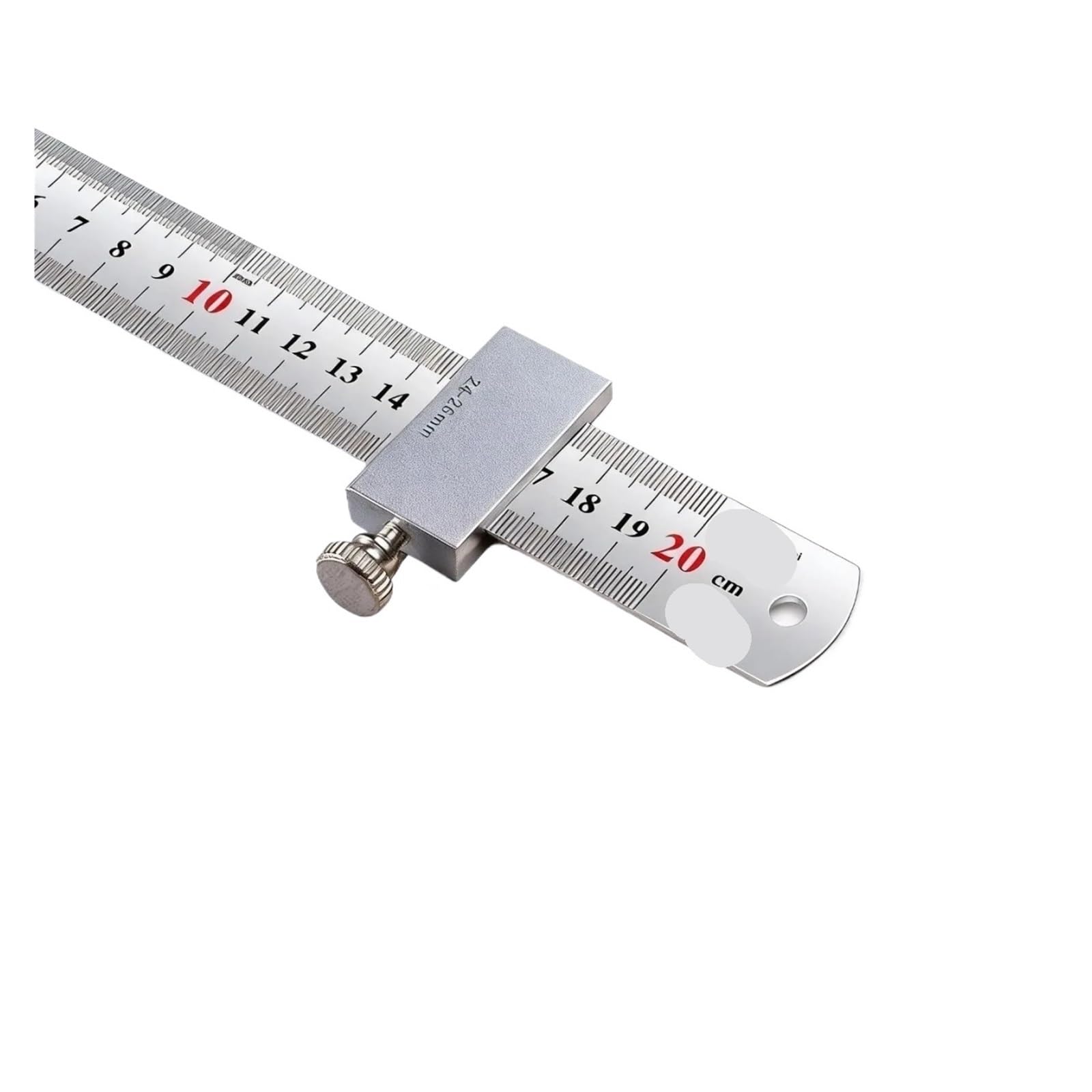 Ygleeuli With 20Cm Ruler Ruler Stops Fences Carpentry Steel Ruler Positioning Limit Block Marking Gauge For Woodworking Tool Alignment(With 20Cm Ruler)