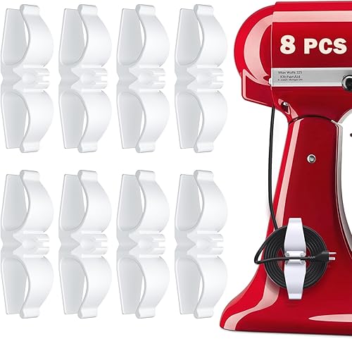 Miniatura 11 de Organizador de Cables para Electrodomésticos, Paquete de 8 Organizadores de Cables de Electrodomésticos de Cocina Mejorados Adhesivos Organizador de