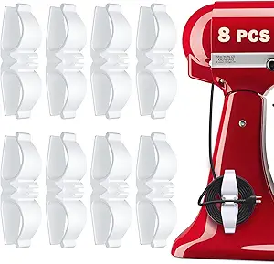 Cord Organizer for Appliances, 8 Pack Upgraded Kitchen Appliance Cord Organizer Stick On Appliance Wire Organizer Wire Wrapper for Kitchen Appliances Mixers, Coffee Maker, Pressure Cooker