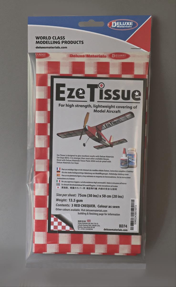Deluxe Materials Red Dlbd-74 Eze Tissue Chequer (3)