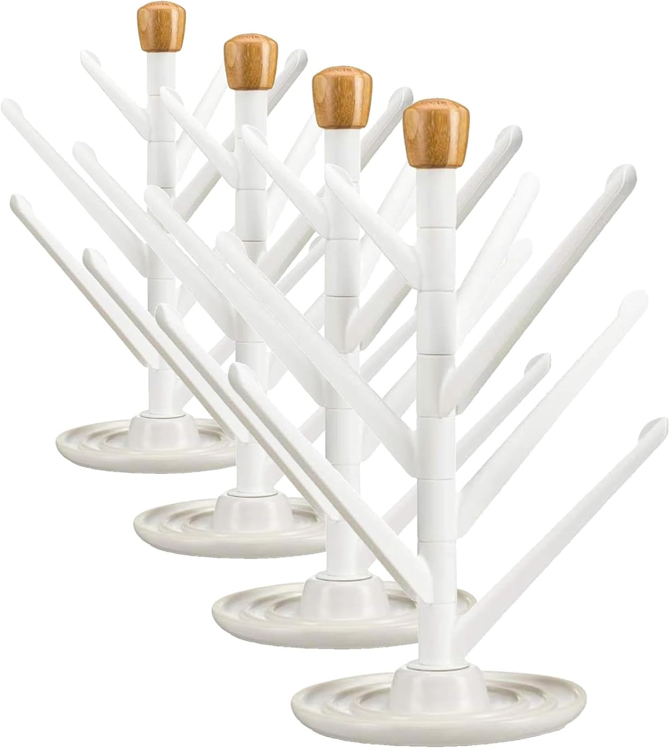 Full Circle Branch Out Kitchen Sink Accessories, Sinkside, White (Pack of 4)