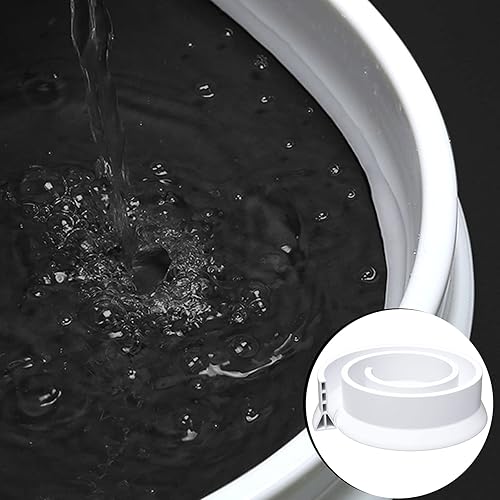 Miniatura 9 de Presa de agua de umbral de ducha de 3 pulgadas de alto, 74 pulgadas, plegable, protector contra salpicaduras de agua para ducha sin curvas, tapón de