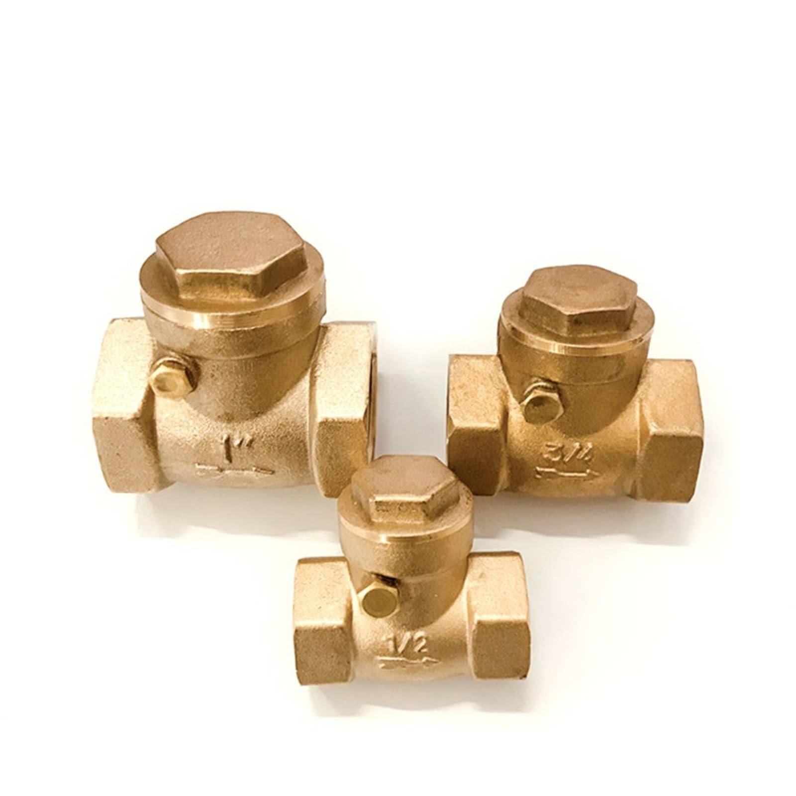 Clapet anti-retour horizontal en laiton, filetage femelle, 1/2, 3/4, 1/2 pouce, 1 pièce(3/4")