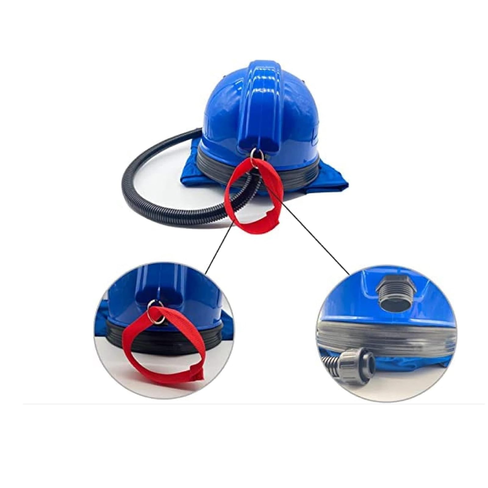 Casco per Sabbiatura Fornitura d'Aria Casco per Sabbiatura con Protezione per Le Spalle Casco per Sabbiatura Copertura Protettiva per Sabbiatura Deflettore Quadrato,Blue