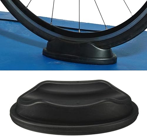 Miniatura 5 de Meuey Lyot Soporte de bicicleta de plástico negro para bicicleta con bloque de rueda delantera, soporte para bicicleta de interior, soporte de