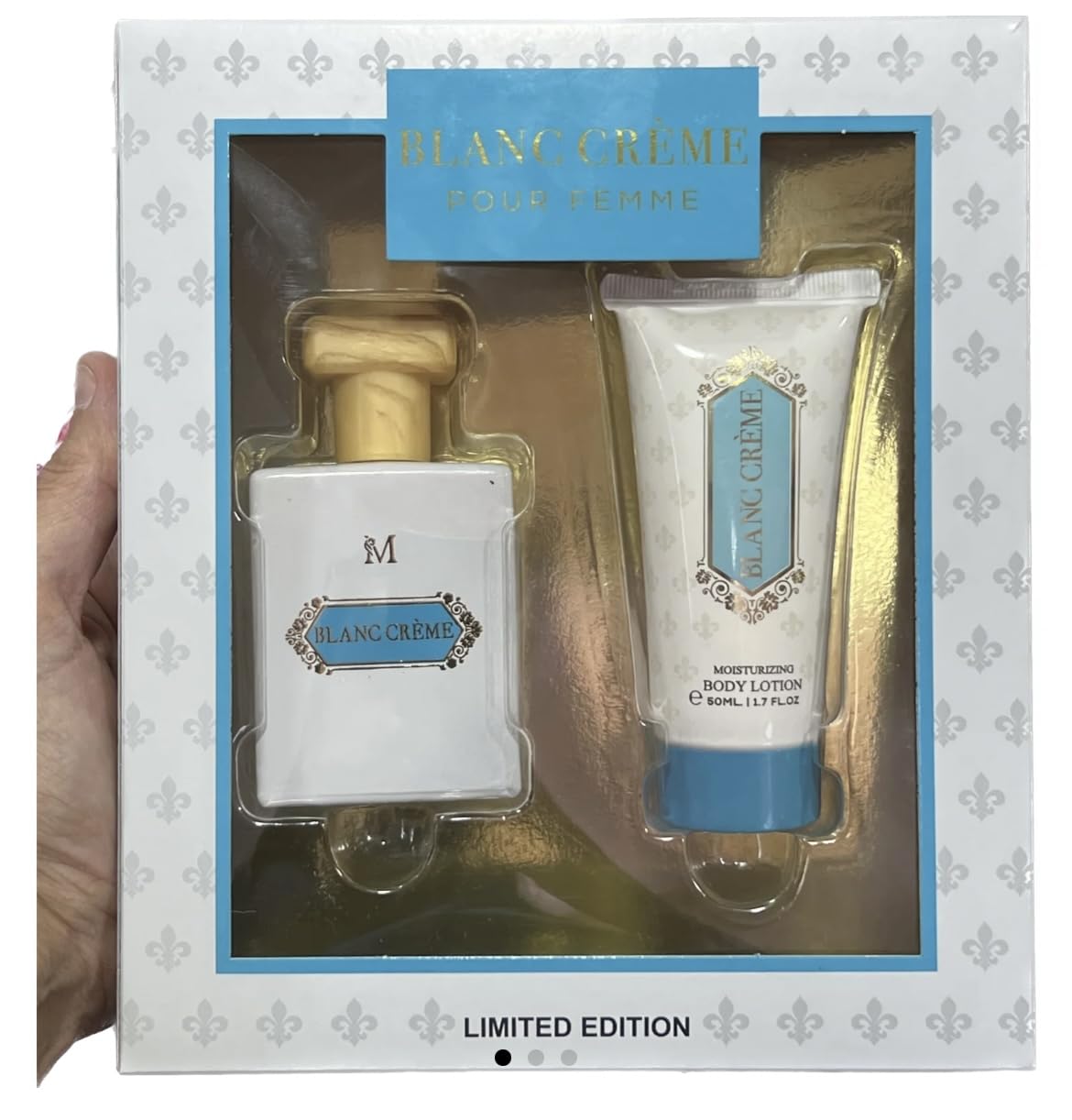 Almaprofshop set Montage Blanc Crème Cofanetto Regalo Eau de Parfum 50 ml + Body Lotion 50 ml offerta latte bianco