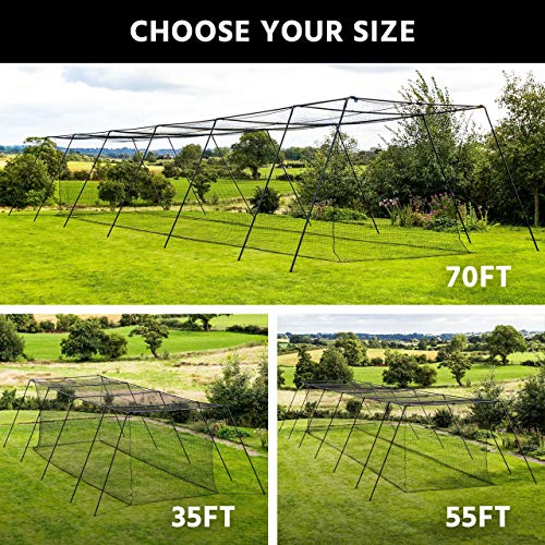Product Image 5: Fortress Trapezoid Baseball Batting Cage [Complete Package] – Softball Hitting Cage Net (35ft Cage – Internal Net)