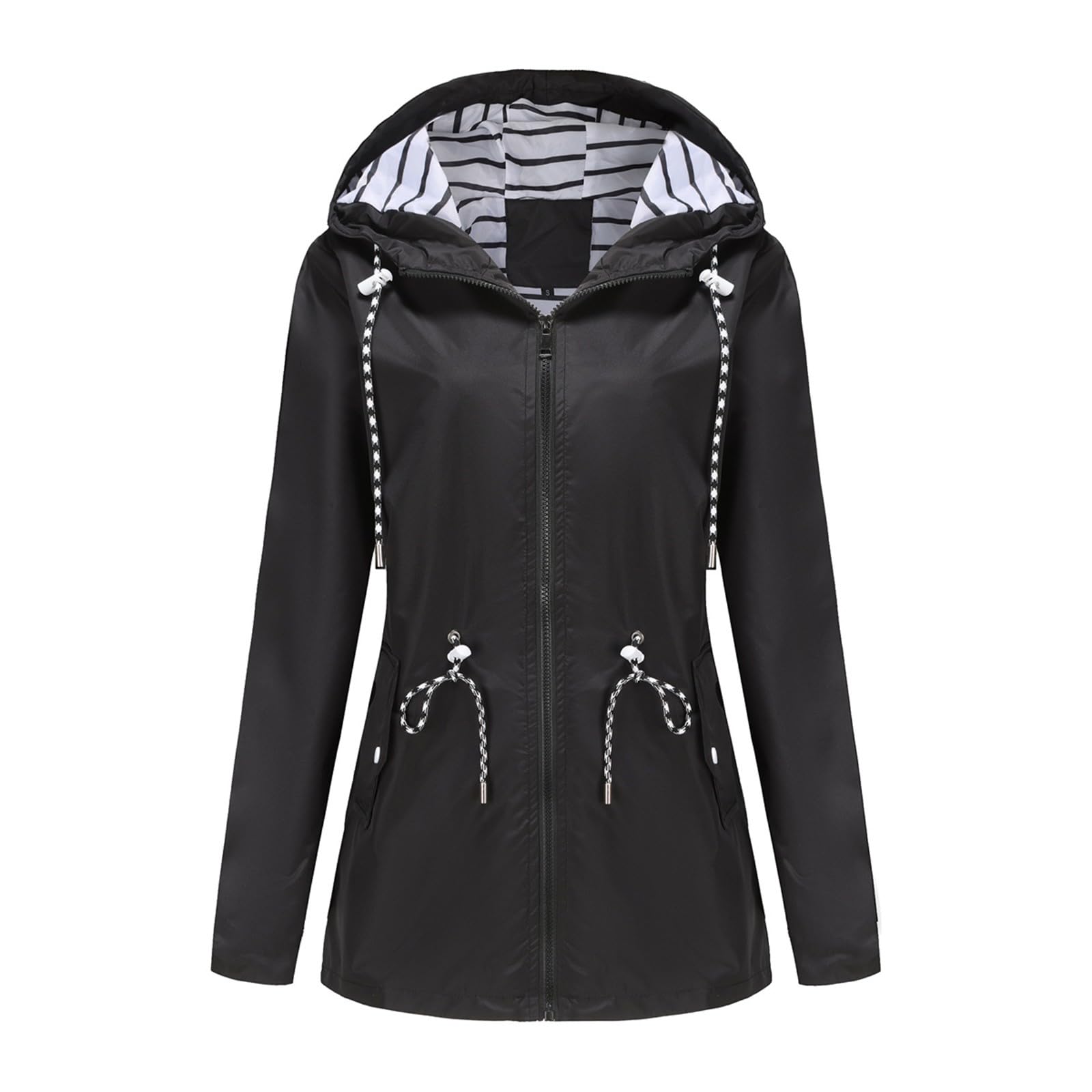 Impermeabili Da Donna Giacca A Antipioggia Impermeabile Leggero Trench Con Cappuccio Esterno Tulle Azzurro Pioggia Lungo Giubbotto Canadian Termica Running Rain Jacket Trekking Antivento