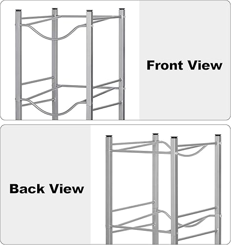 Miniatura 10 de HAITRAL Soporte para jarra de agua, 4 niveles, resistente para botellas de agua, color negro y marrón