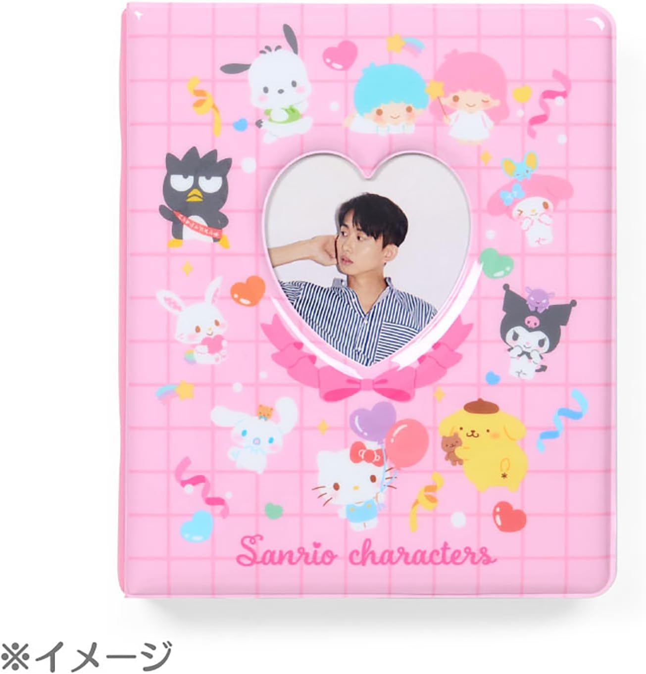 Sanrio 493716 L-format Photo Pocket Album (Enjoy Idol) Sanrio Characters PVC, Approx. Width 7.1 x Depth 1.3 x Height 8.7 inches (18 x 3.3 x 22 cm), 6 Hole Type, Sheet 12 (48 Pockets), Binder