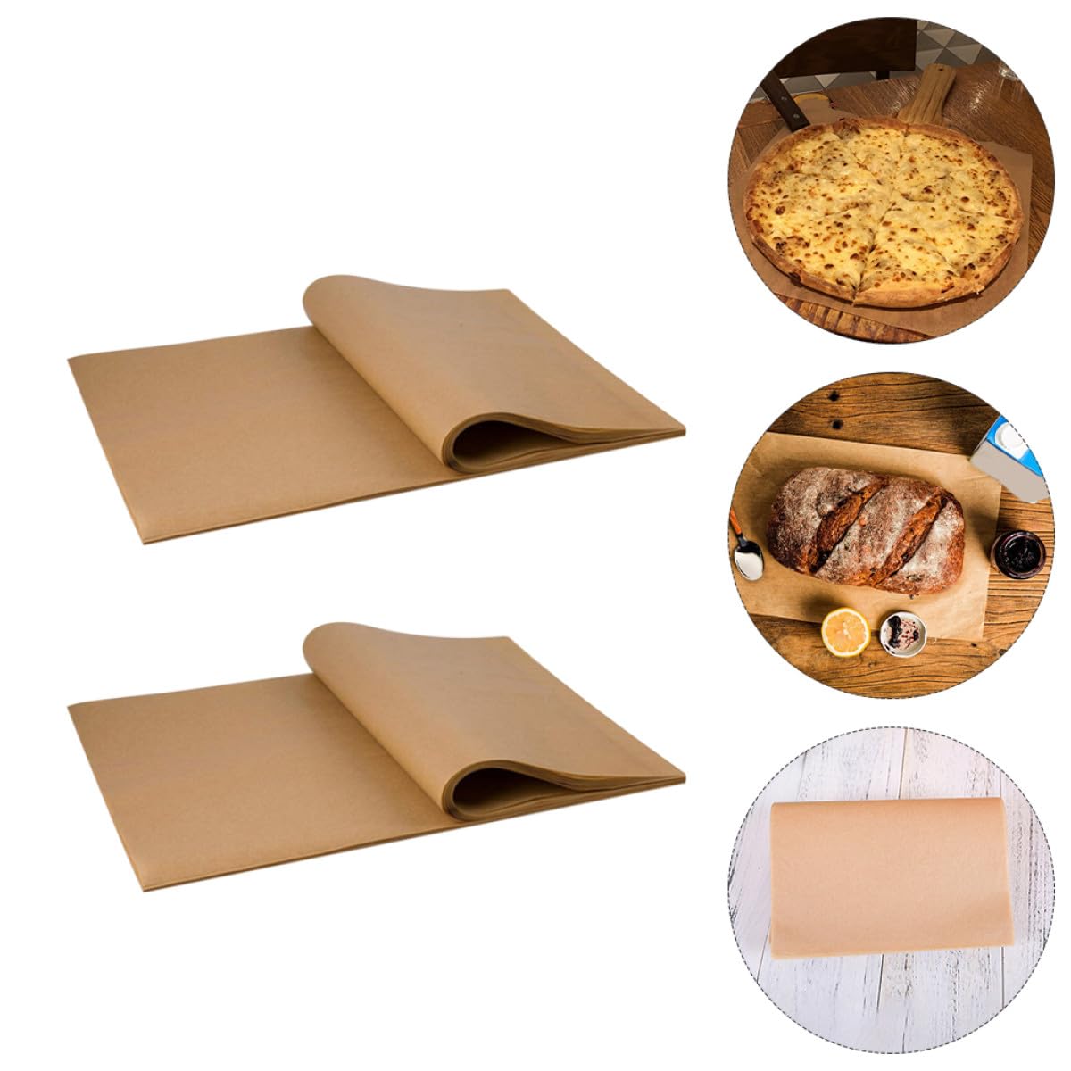 100 Feuilles Sulfurisé Antiadhésif pour Cuisson, Résistant Chaleur et Imperméable, pour Pâtisserie et Barbecue, Usage Domestique et Pique-