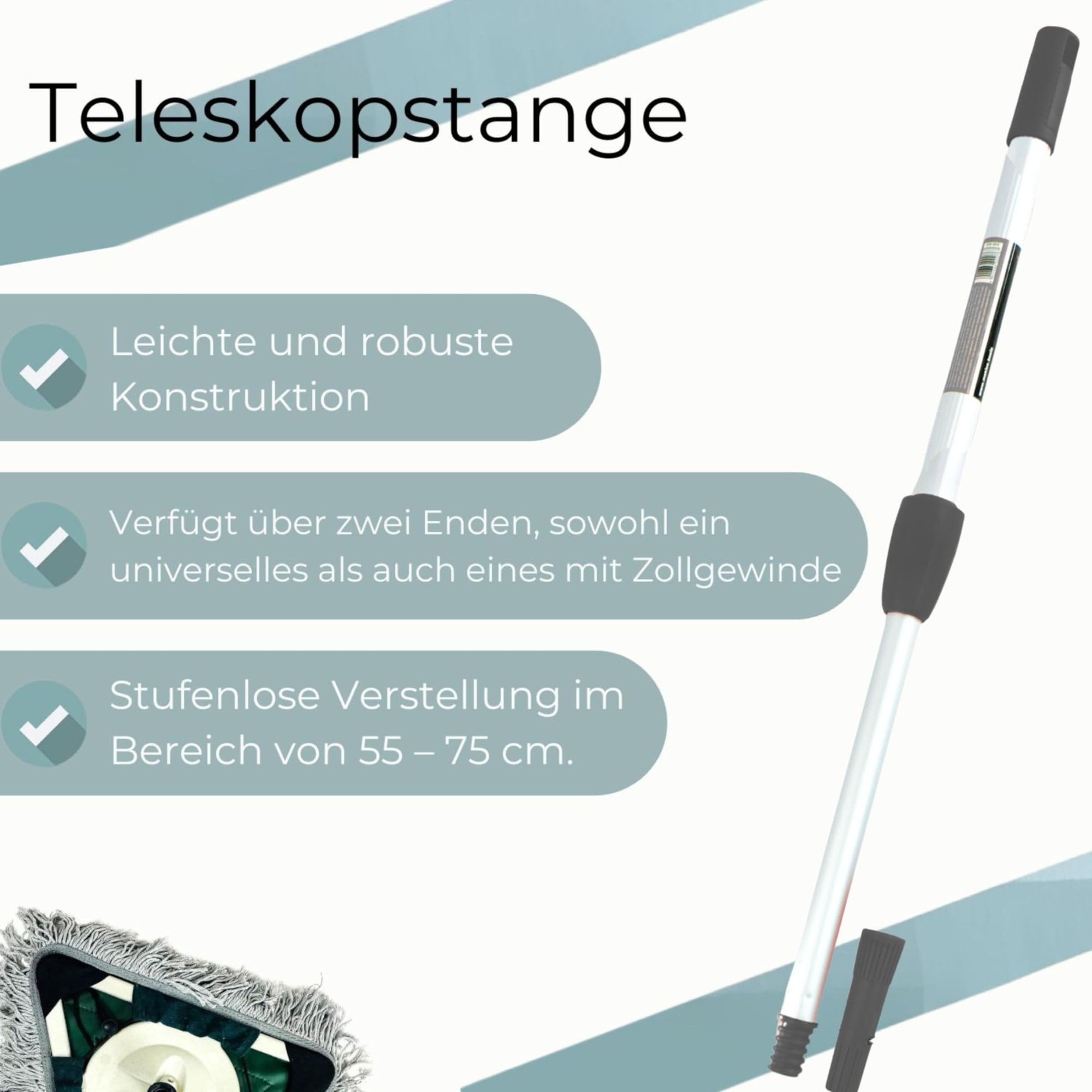 Wooster dust Eater- Professioneller staubwede für Wände und Decken mit Teleskopstange - Wischmopp für die Reinigung nach dem Verputzen oder vor dem Streichen.