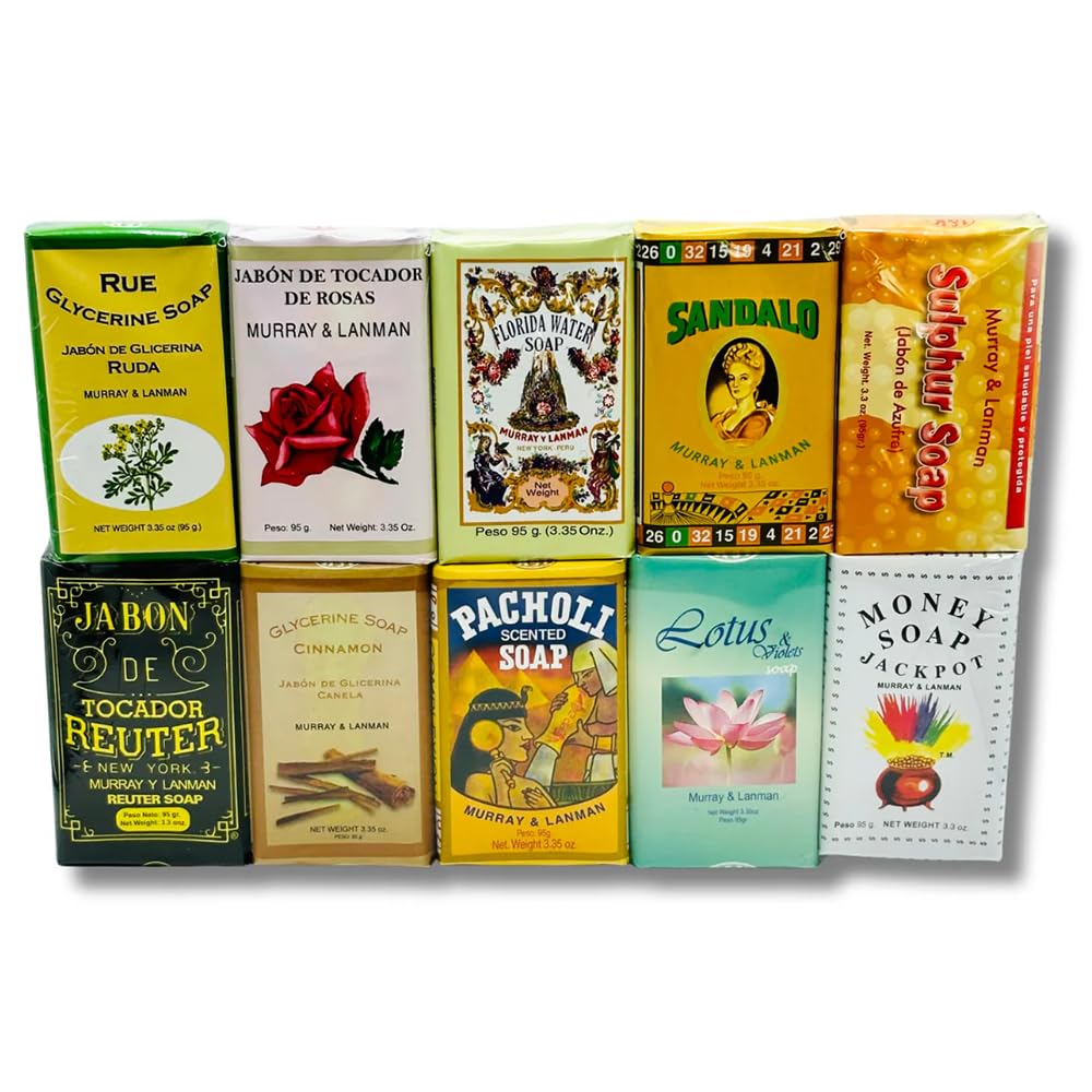 Lanman & Kemp Florida Water Cologne New York Soap Collection, 10 Different Scents Soap - 1 Scent Each