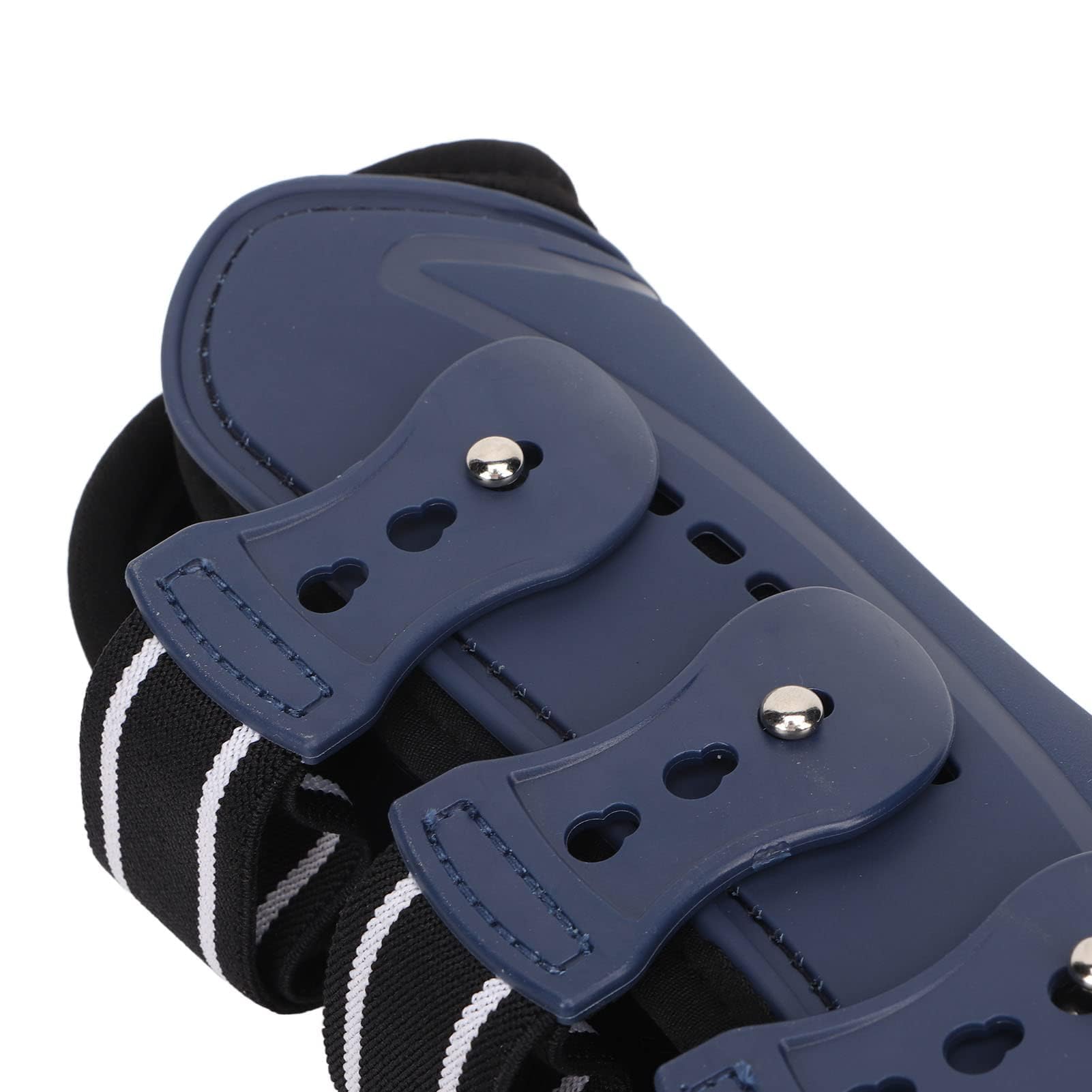 Botas Protectoras Para Tendón De Caballo, Bota De Menudillo Frontal Abierta Ajustable, Botas Protectoras Transpirables Para Tendón De Salto De Caballo, Juego Azul De 4(M)
