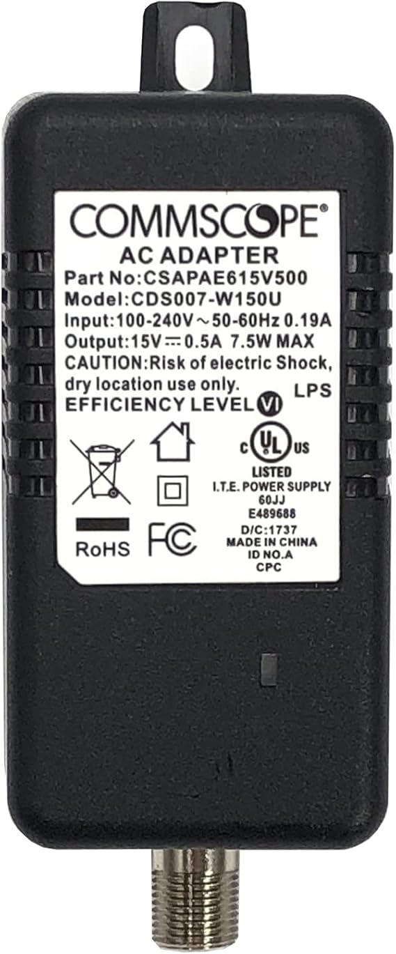 COMMSCOPE CDS007W150U AC Adapter 15V 0.5A 500mA RF