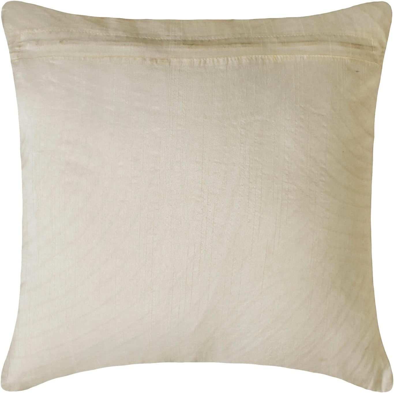 The HomeCentric Throw Pillow Covers, Decorative Gold Designer Pillow Case Cover 16x16 inch (40x40 cm) Silk Throw Pillows for Couch, Striped, Contemporary Throw Pillow Covers - Gold Glamorous