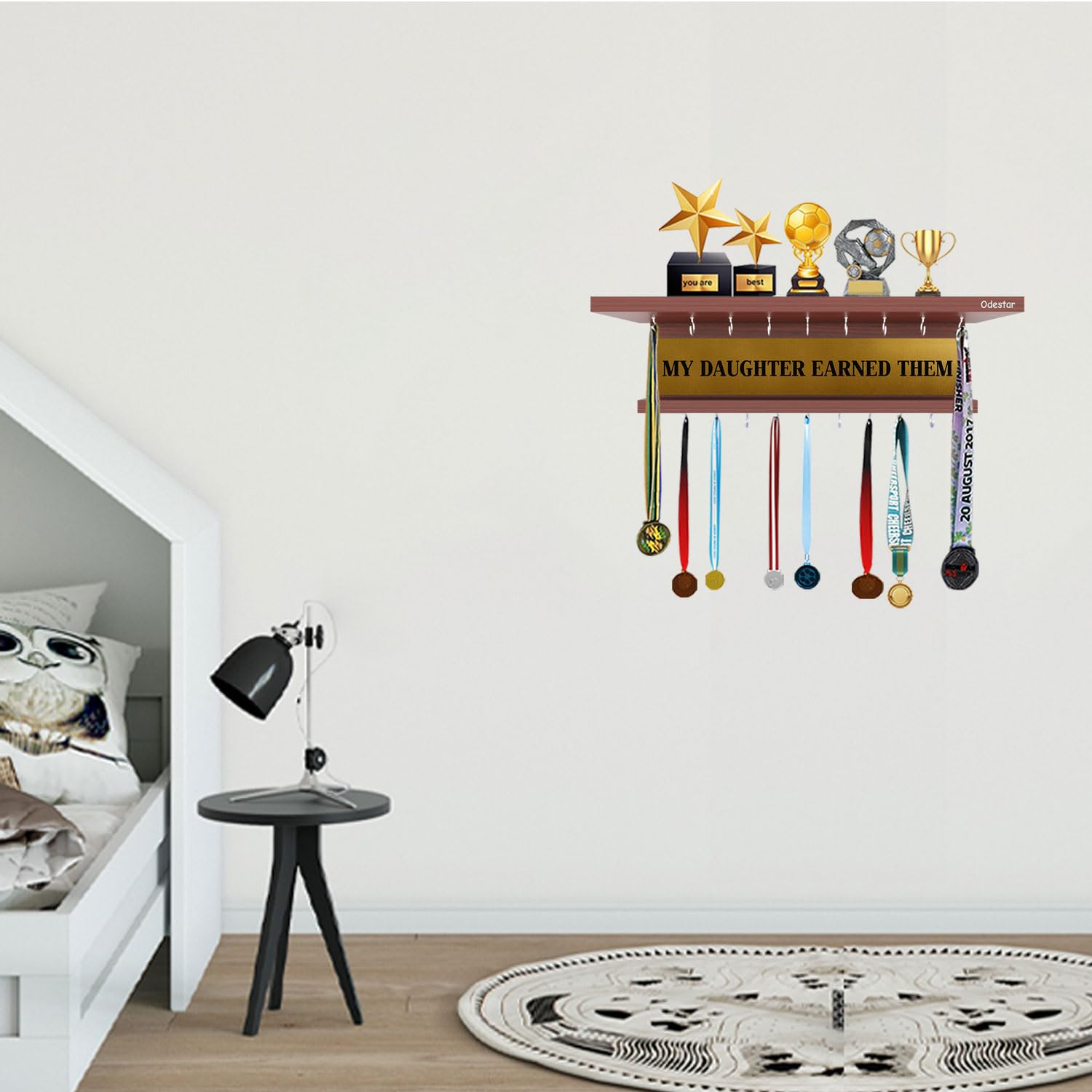 Odestar Large Medal Holder- My Daughter Earned Them- Walnut (B0BR8C8DSD) Amazon Price History, Amazon Price Tracker
