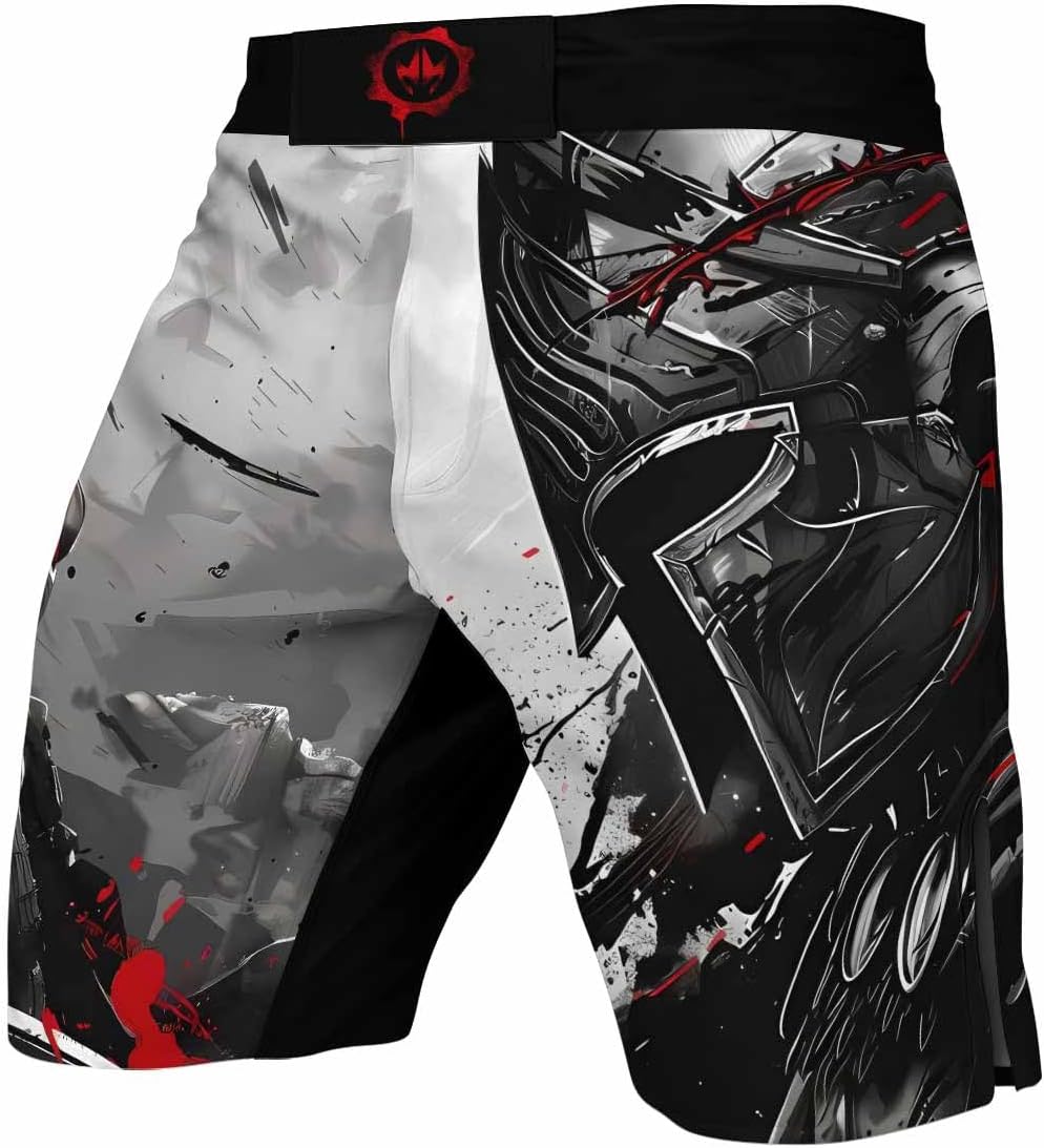 Spartan Warrior Men's Fight Shorts MMA Boxing BJJ Kickboxing Shorts Trunks Fight Wear