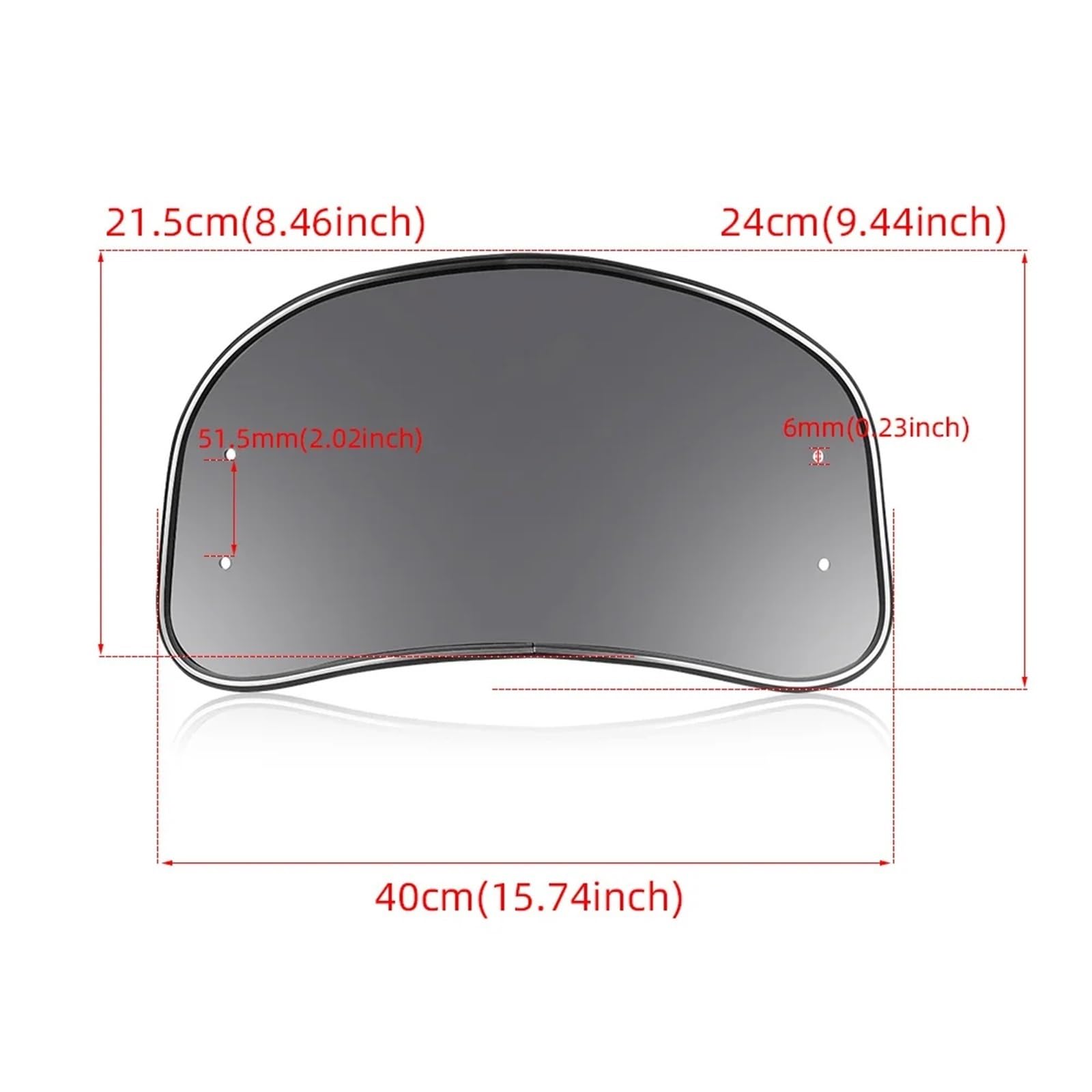 Accessoires Moto Pare-Brise de Scooter Universel, déflecteur Vent, d'air Pare-Brise(Smoke)