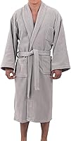 Alpine Swiss Aiden Men's Cotton Terry Bathrobe - Super Absorbent Velour Spa Robe with Pockets & Shawl Collar