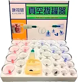 Kit 32 copos ventosa Massoterapia Ventosaterapia