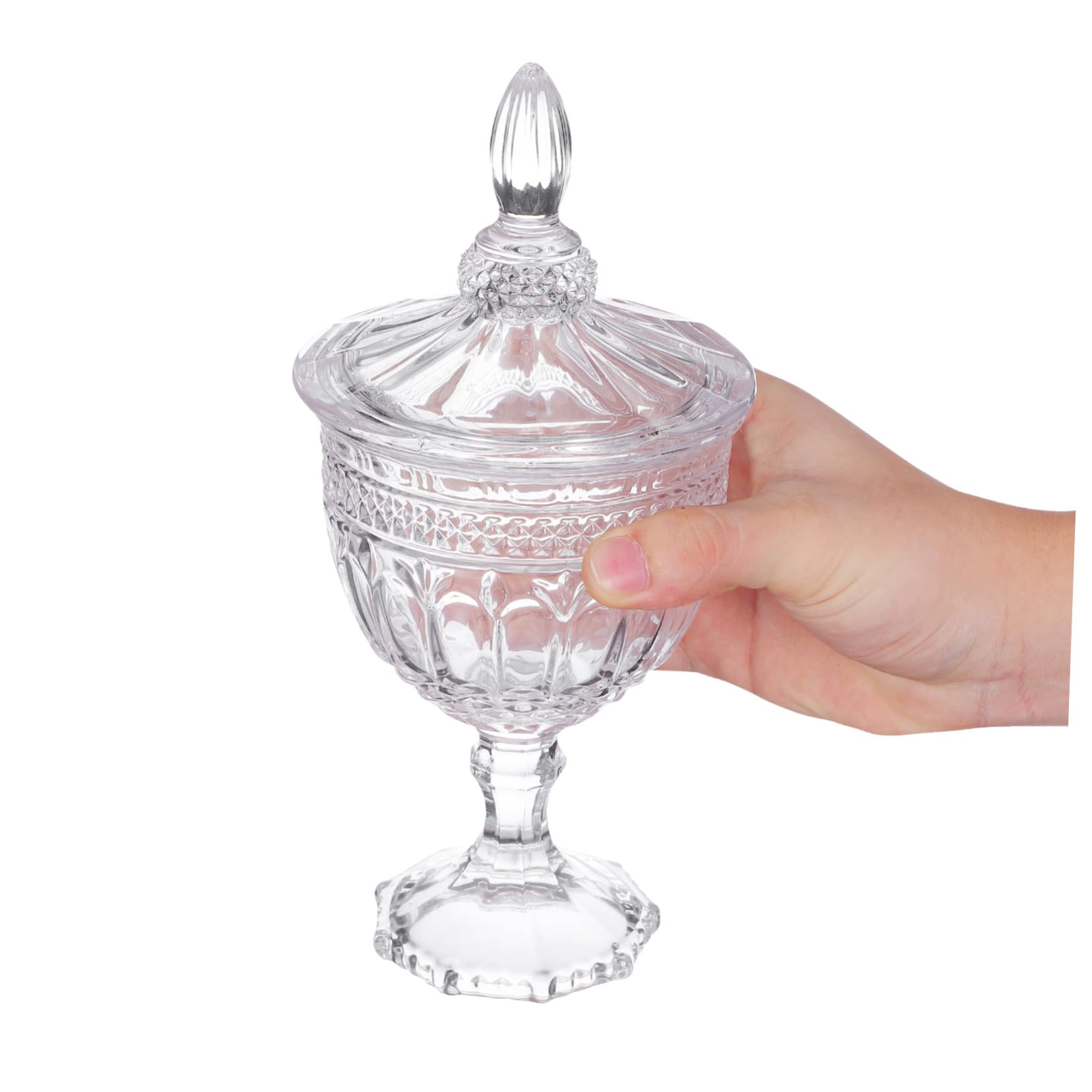 Bonbonnière Couvercle Style Européen Décorative en Verre